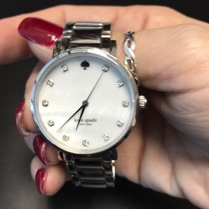 Kate spade watch - silver with diamonds